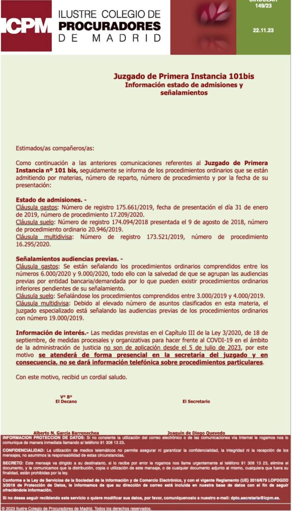 SITUACIÓN DE ATASCO DE NUESTROS JUZGADOS Y TRIBUNALES 2