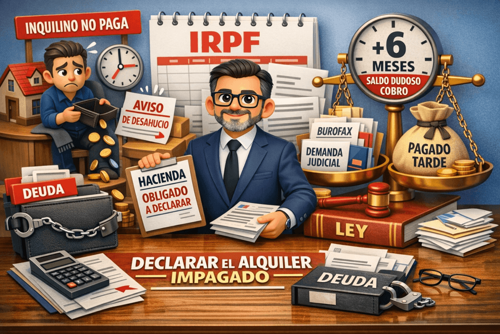 declarar alquiler impagado a hacienda